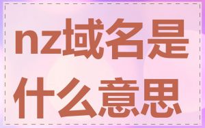 nz域名是什么意思