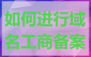 如何进行域名工商备案