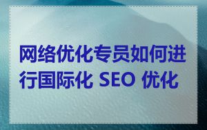 网络优化专员如何进行国际化 SEO 优化