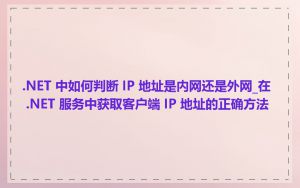 .NET 中如何判断 IP 地址是内网还是外网_在 .NET 服务中获取客户端 IP 地址的正确方法
