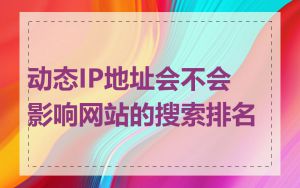 动态IP地址会不会影响网站的搜索排名
