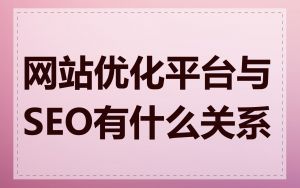 网站优化平台与SEO有什么关系