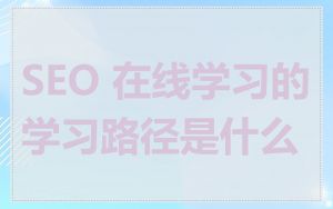 SEO 在线学习的学习路径是什么