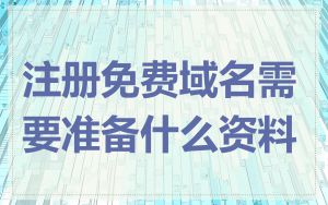 注册免费域名需要准备什么资料