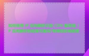 如何使用 IP 反向解析识别 CDN 服务器_IP 反向解析的结果可靠吗?有哪些影响因素