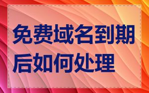 免费域名到期后如何处理