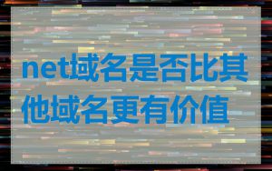 net域名是否比其他域名更有价值