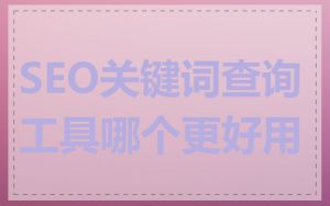 SEO关键词查询工具哪个更好用