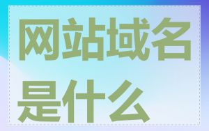 网站域名是什么