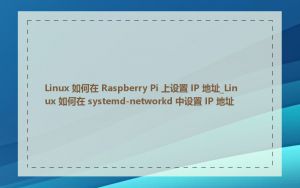 Linux 如何在 Raspberry Pi 上设置 IP 地址_Linux 如何在 systemd-networkd 中设置 IP 地址