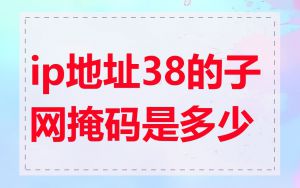 ip地址38的子网掩码是多少