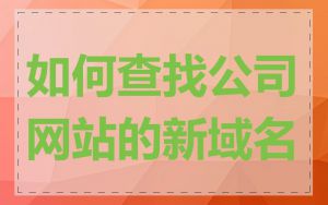 如何查找公司网站的新域名