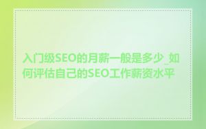 入门级SEO的月薪一般是多少_如何评估自己的SEO工作薪资水平