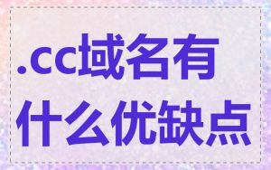 .cc域名有什么优缺点