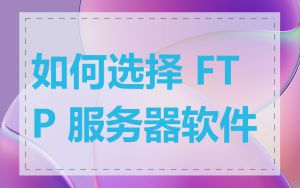 如何选择 FTP 服务器软件