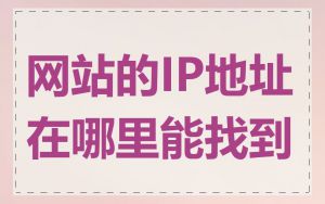 网站的IP地址在哪里能找到
