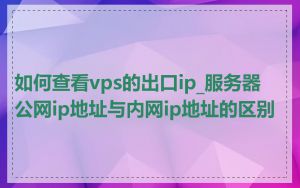 如何查看vps的出口ip_服务器公网ip地址与内网ip地址的区别