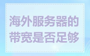 海外服务器的带宽是否足够