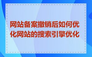 网站备案撤销后如何优化网站的搜索引擎优化