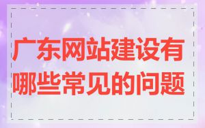 广东网站建设有哪些常见的问题