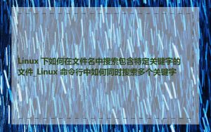 Linux 下如何在文件名中搜索包含特定关键字的文件_Linux 命令行中如何同时搜索多个关键字