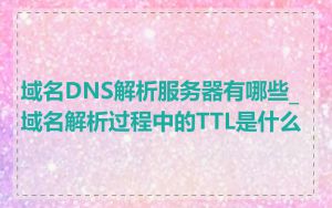 域名DNS解析服务器有哪些_域名解析过程中的TTL是什么