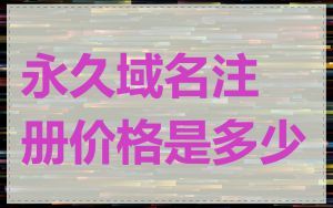 永久域名注册价格是多少