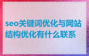 seo关键词优化与网站结构优化有什么联系
