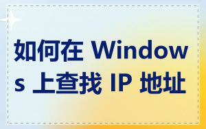 如何在 Windows 上查找 IP 地址