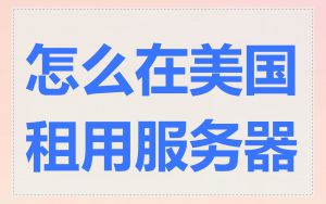 怎么在美国租用服务器