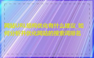 网站URL结构优化有什么建议_如何分析并优化网站的搜索词排名