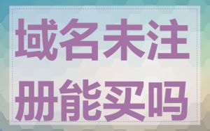域名未注册能买吗