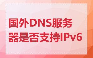 国外DNS服务器是否支持IPv6