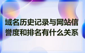 域名历史记录与网站信誉度和排名有什么关系