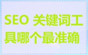 SEO 关键词工具哪个最准确
