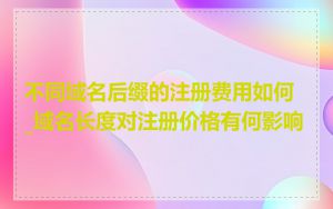 不同域名后缀的注册费用如何_域名长度对注册价格有何影响