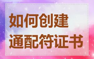 如何创建通配符证书