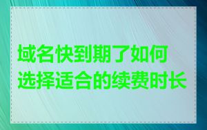 域名快到期了如何选择适合的续费时长