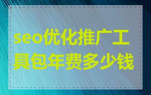 seo优化推广工具包年费多少钱