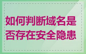 如何判断域名是否存在安全隐患