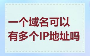 一个域名可以有多个IP地址吗