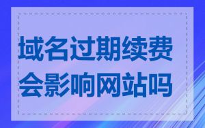 域名过期续费会影响网站吗