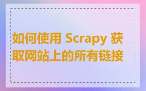 如何使用 Scrapy 获取网站上的所有链接