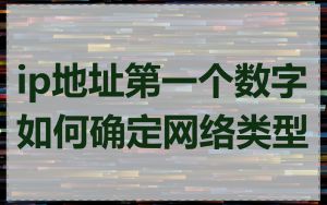 ip地址第一个数字如何确定网络类型