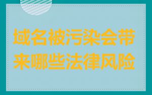 域名被污染会带来哪些法律风险