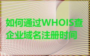 如何通过WHOIS查企业域名注册时间