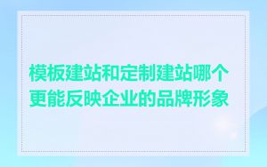 模板建站和定制建站哪个更能反映企业的品牌形象