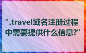 ".travel域名注册过程中需要提供什么信息?"