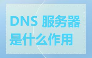 DNS 服务器是什么作用