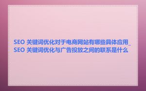 SEO 关键词优化对于电商网站有哪些具体应用_SEO 关键词优化与广告投放之间的联系是什么